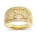 14k Yellow Gold over Sterling Silver with White CZ